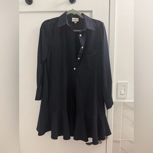 Tuckernuck Navy Blue Callahan Shirt Dress